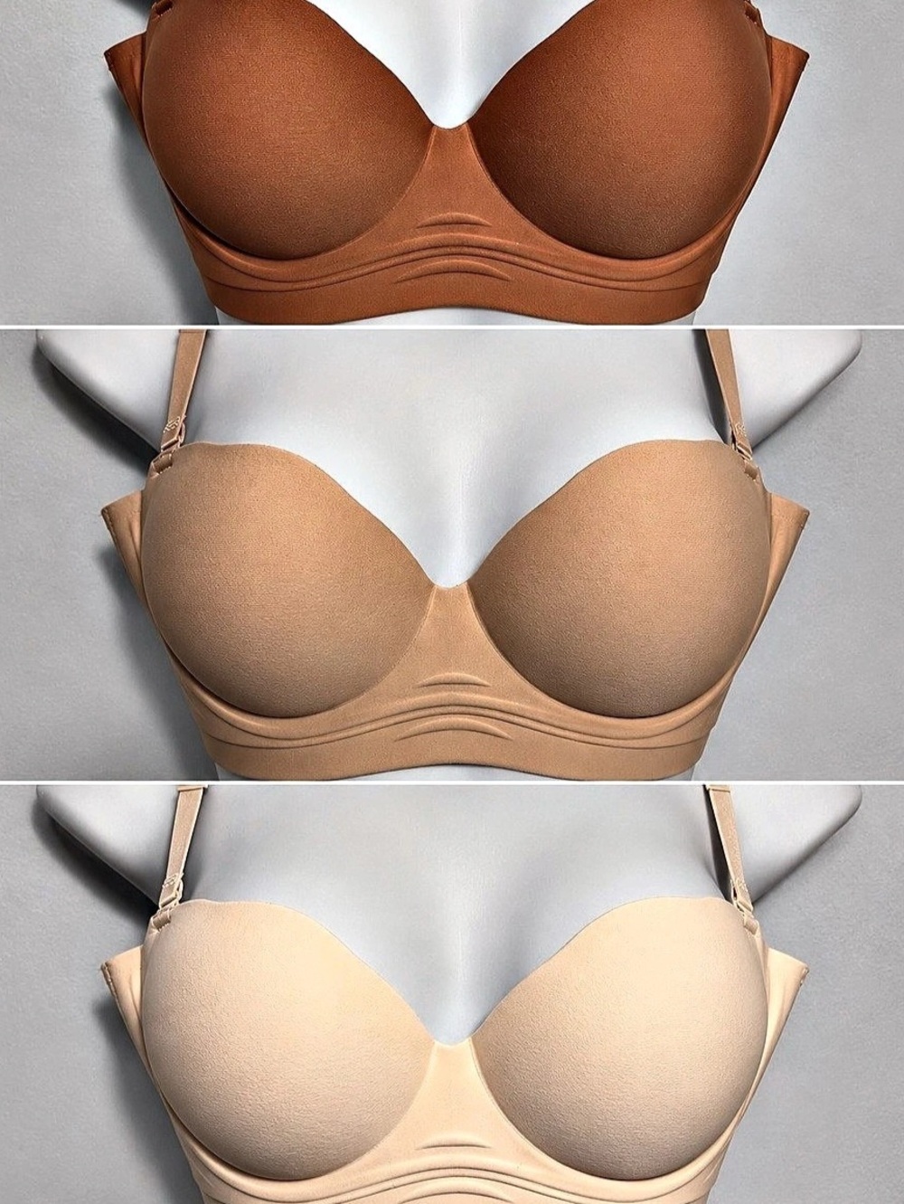 Set of 3 Nude Convertible Bras